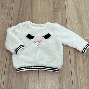 Rosie Pope Faux Fur Cat Face Sweatshirt